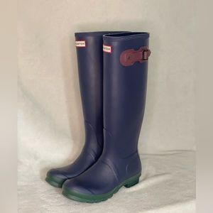 Hunter Original Contrast Wellington Boot, midnight, 8